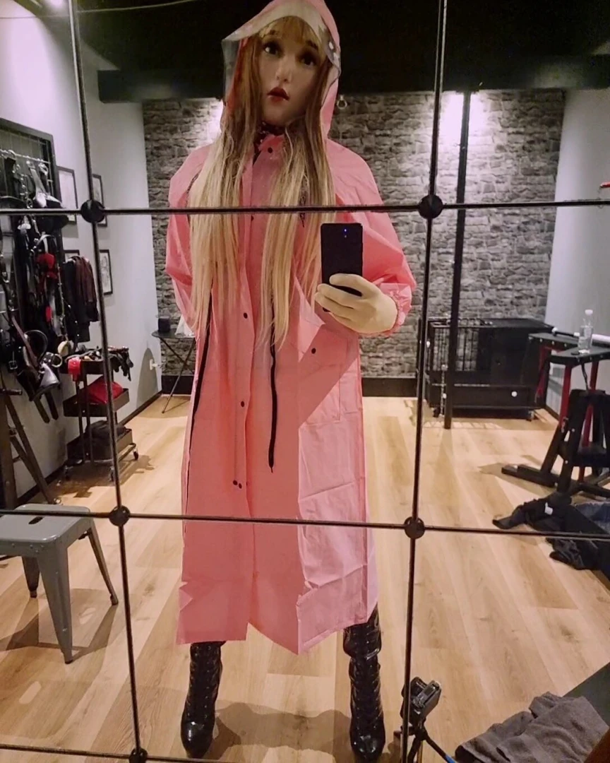 Yesterday spent as doll and on a semi rainy day its good to a raincoat part 1 