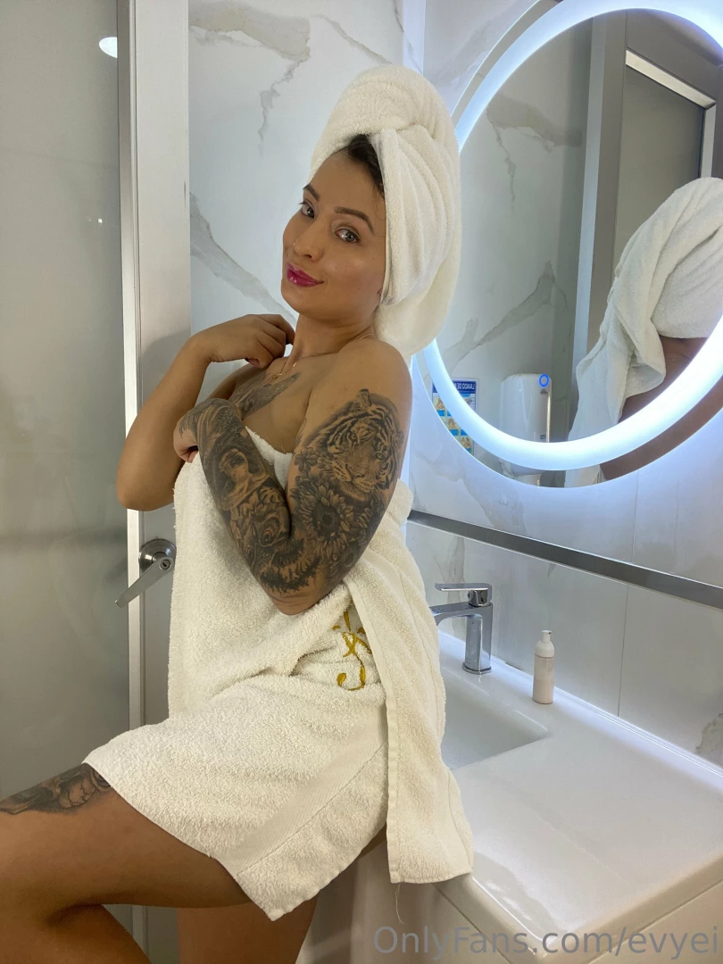 We shower together to start the day 
