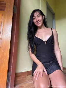 Cumming in my sexy black cocktail dress
