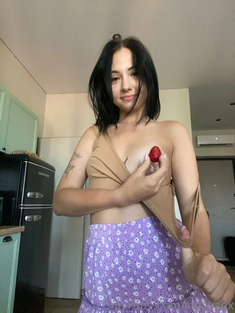 Strawberry my favourite fruit have a lot water and yummy same like me 