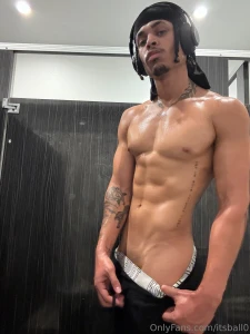 Dripping sweat and muscles flexing post gym grind how do you cool down part 1