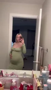 Would you take this pregnant slut out on a date wearing this dress