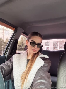 The sunset sets the sky on fire the car races forward and i savor