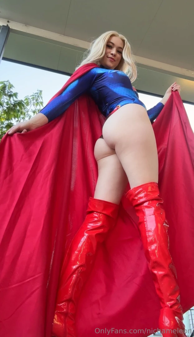 Having fun as supergirl on my vip page nichameleonvip part 1 