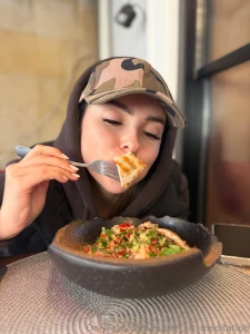 Lunch is outside but your eyes are definitely not on the food what s