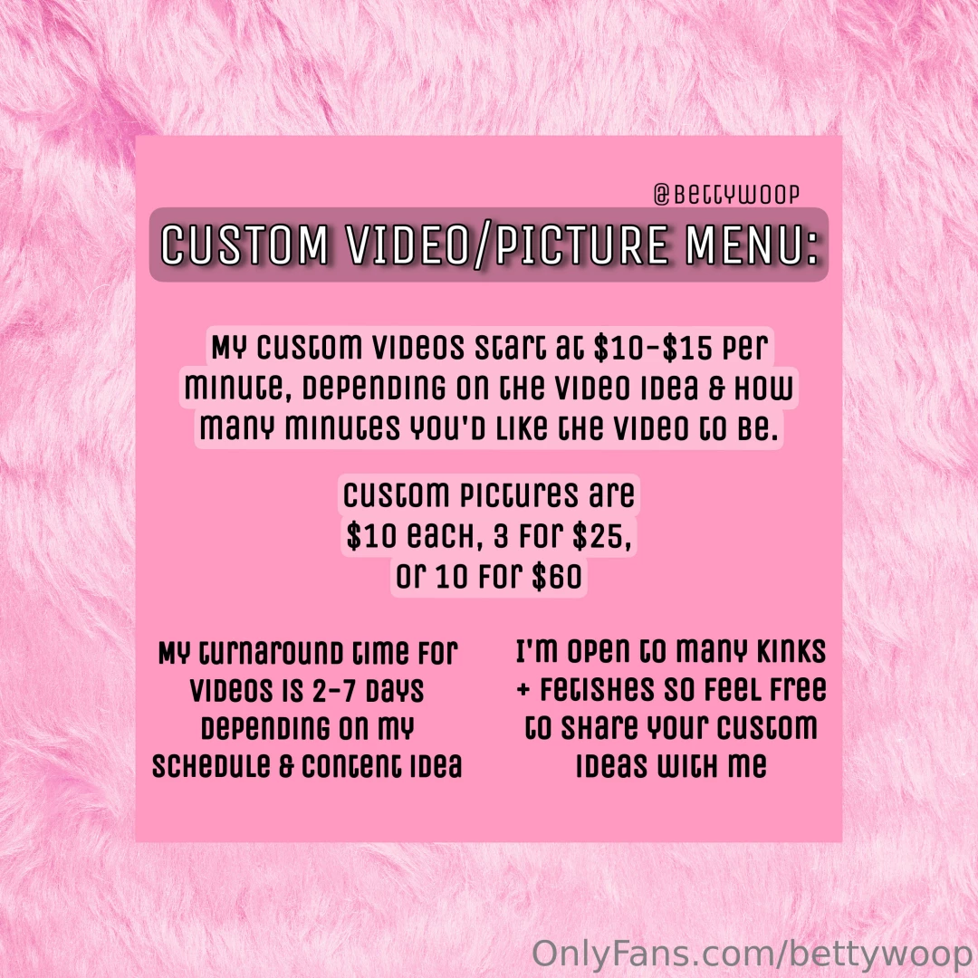 Custom videos pictures menu hi love thinking about ordering a custom 