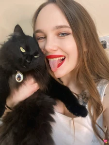 My panther look at her beautiful pendant