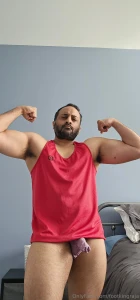 Flexing in my red tanktop part 2