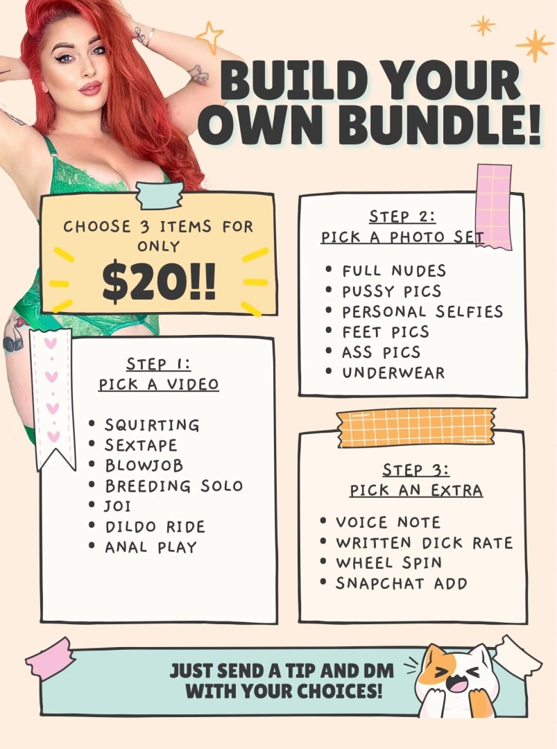 Build your own bundle build your own bundle for just 20 1 tip the 