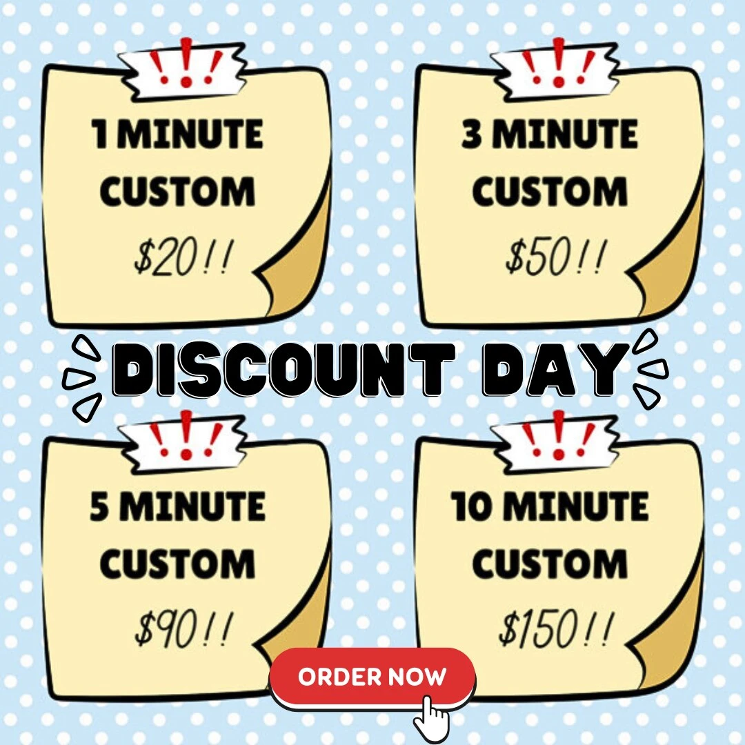 Custom discount day i m feeling extra nice today so i m offering part 3 