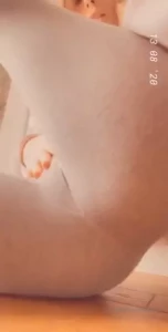 Pulling down my leggings for you