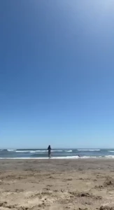 Beach vibes i love going to the coast with my pup we could play for