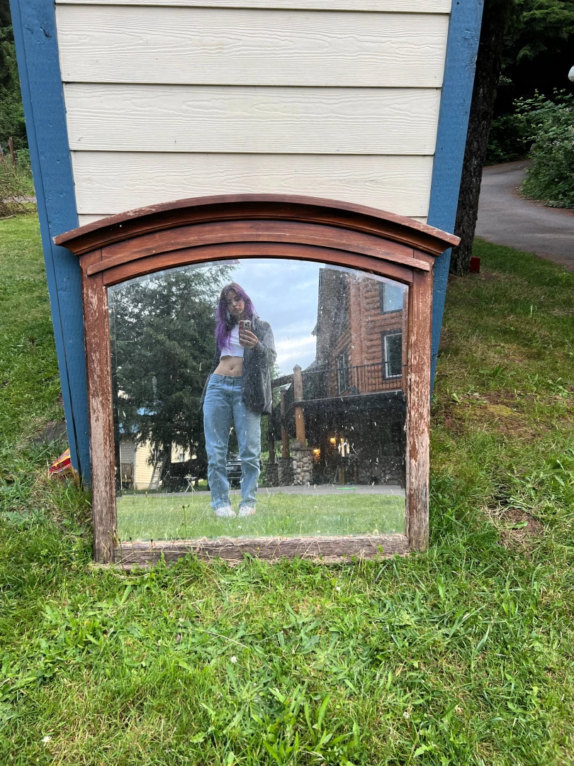 I found a mirror and took advantage 