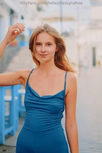 This blue dress is a little more revealing than i thought care to take