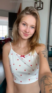 Feeling cute in my heart pjs but it seems they re giving away a little