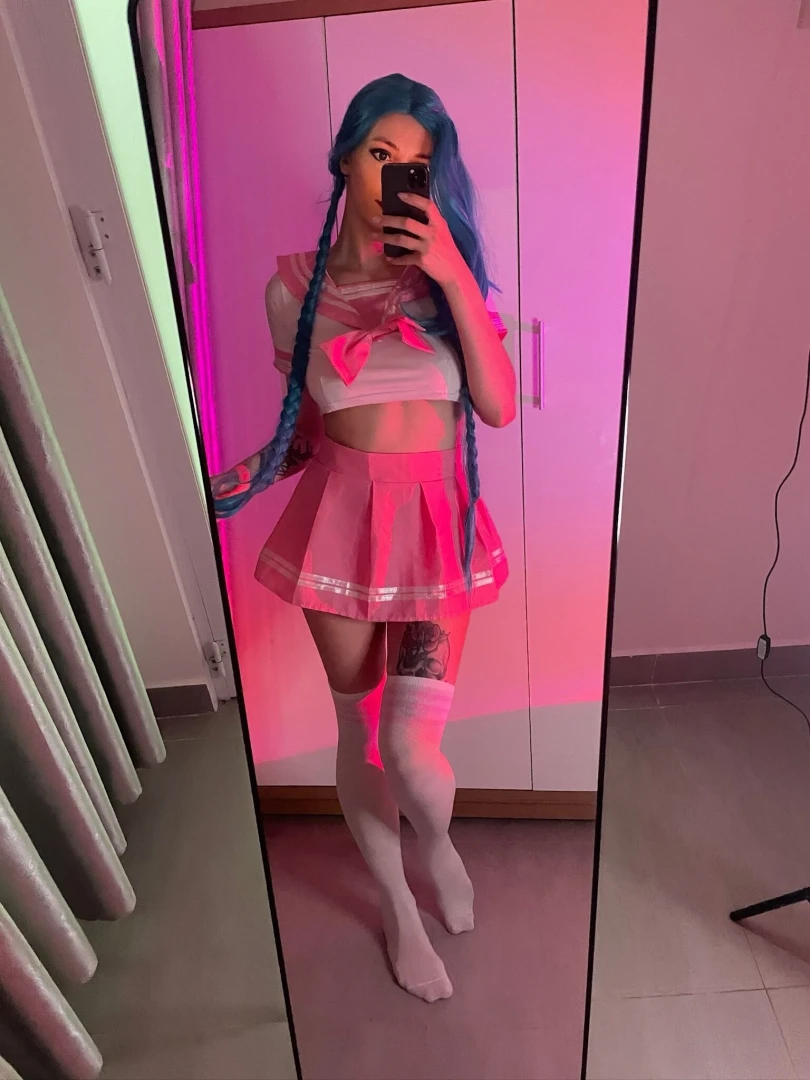 How about student jinx wearing sailor fuku uniform and which pic you part 1 