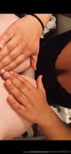 Thkbootylidy loved rubbing lotion on my big boobs the other night