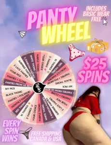 Panty wheel 25 spins amp