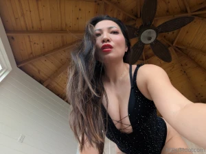 Wolford stockings and the tightest black bodysuit and when you tip to