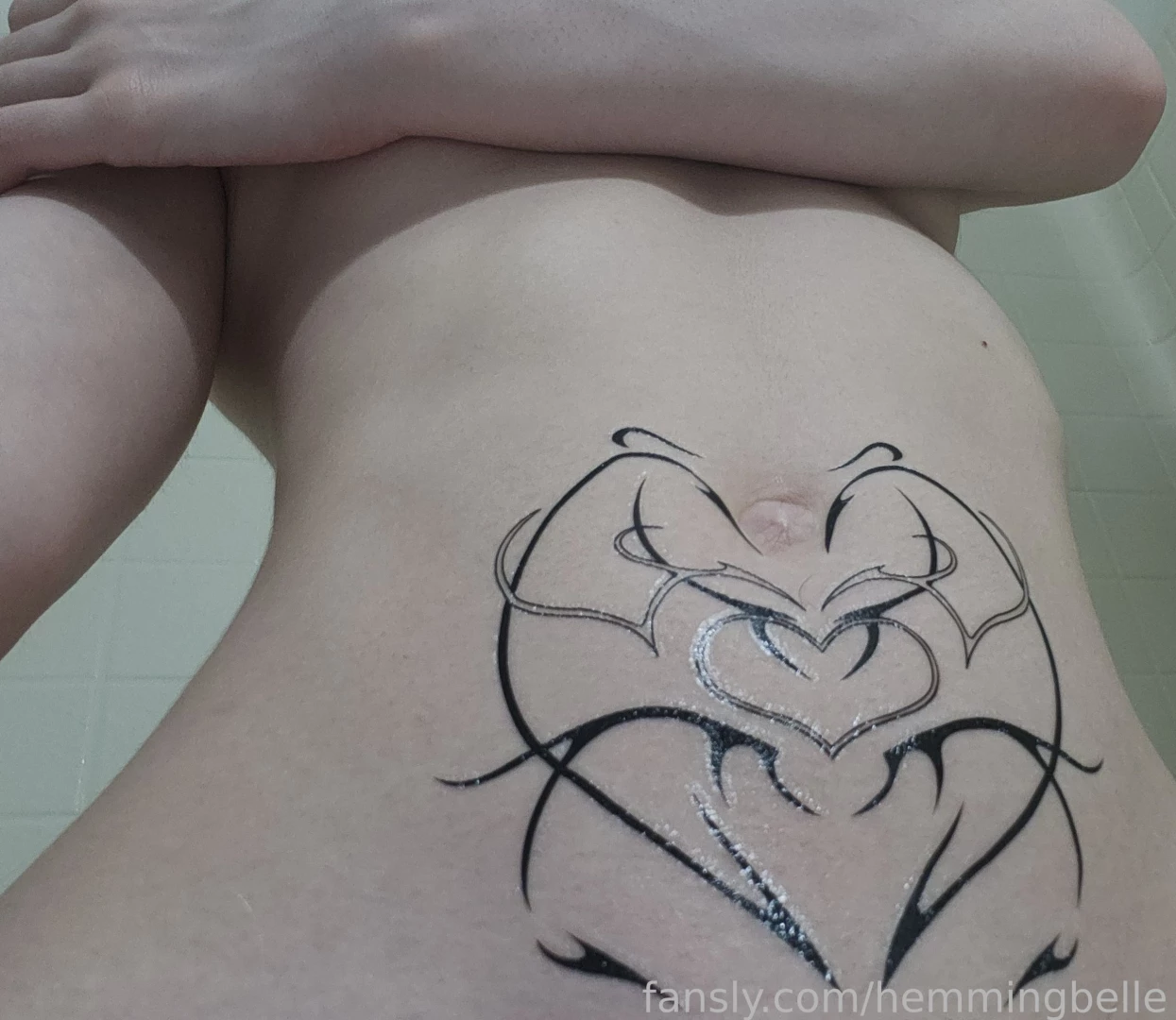 I don t have any real tattoos so this is an interesting look tummy 