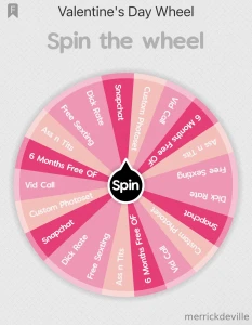 Doing valentine s day spins all day 1 spin - 15 2 spins - 25 3 spins -