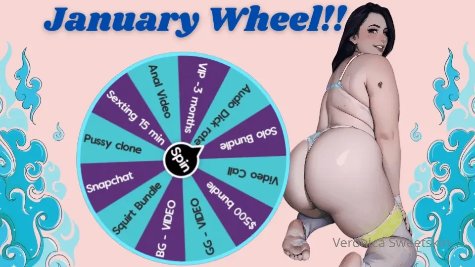 veronicasweetskin1 - 12 for 1 spin 18 for 2 spins 25 for 3 spins a free sexy surprise 