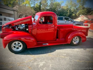 Enjoying a car show today