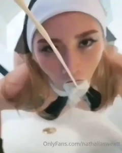 Me encanta la lechita en mi cara feliz noche amores