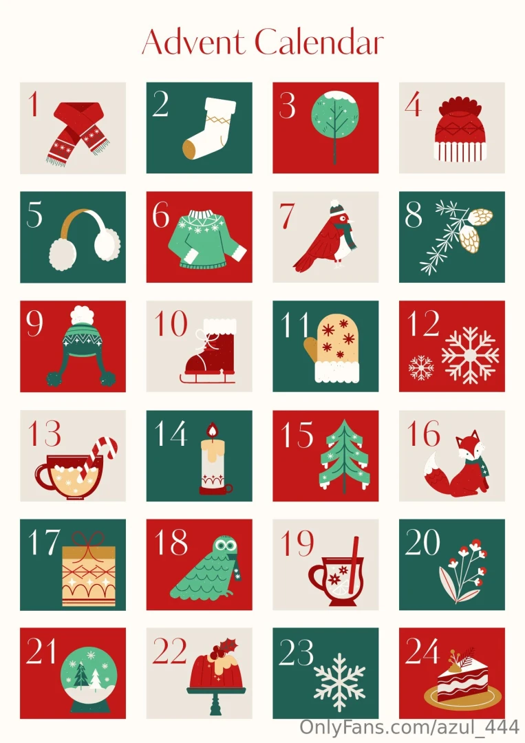 Christmas advent calendar send me your tip and every day of december 