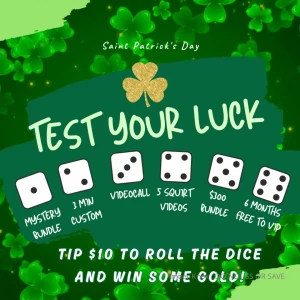 Get lucky with me _roll the dice and win gold _ 1 roll 10 2 rolls 15