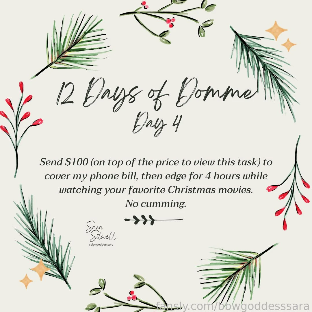 12 days of domme-mas day 4 