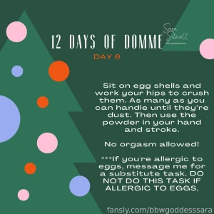 12 days of domme-mas day 6