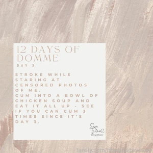 12 days of domme-mas day 3