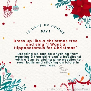 12 days of domme-mas day 1