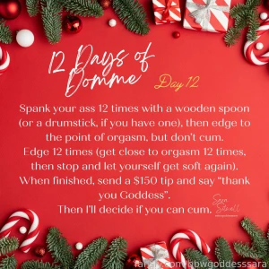 12 days of domme-mas day 12