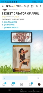 Made it to round 2 vote for unreleased content of your choosing in dms