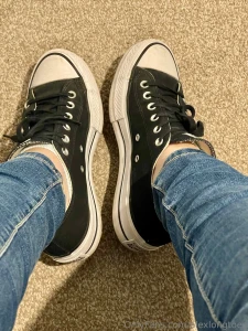 Taking my converse off after a long day at work part 6