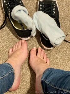 Taking my converse off after a long day at work part 2