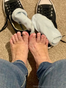 Taking my converse off after a long day at work part 4