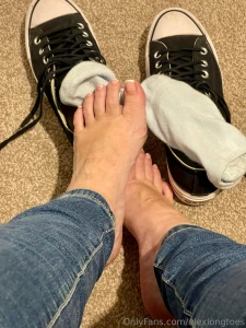 Taking my converse off after a long day at work part 3