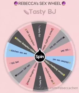 Rebecca s sex wheel i think it s time for us to play a bit no losers