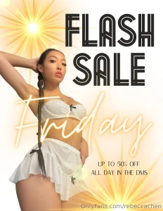 Flash sale friday keep an eye on your dms crazy content all day long