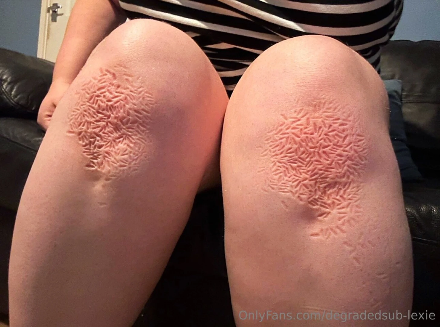 Kneeling on rice punishmeng ouch 