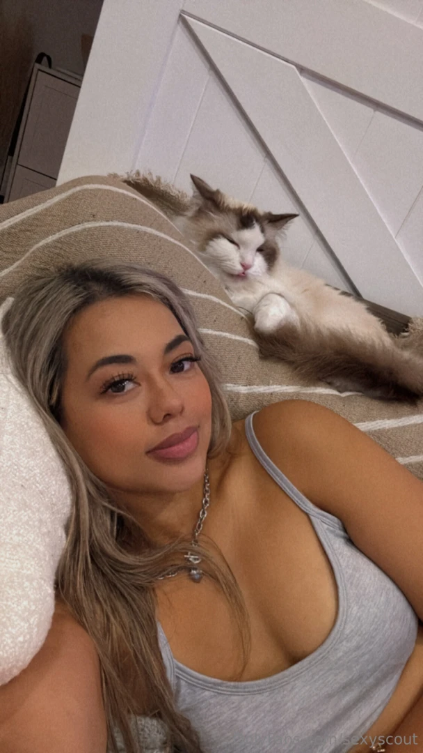 Chilling with my cat 