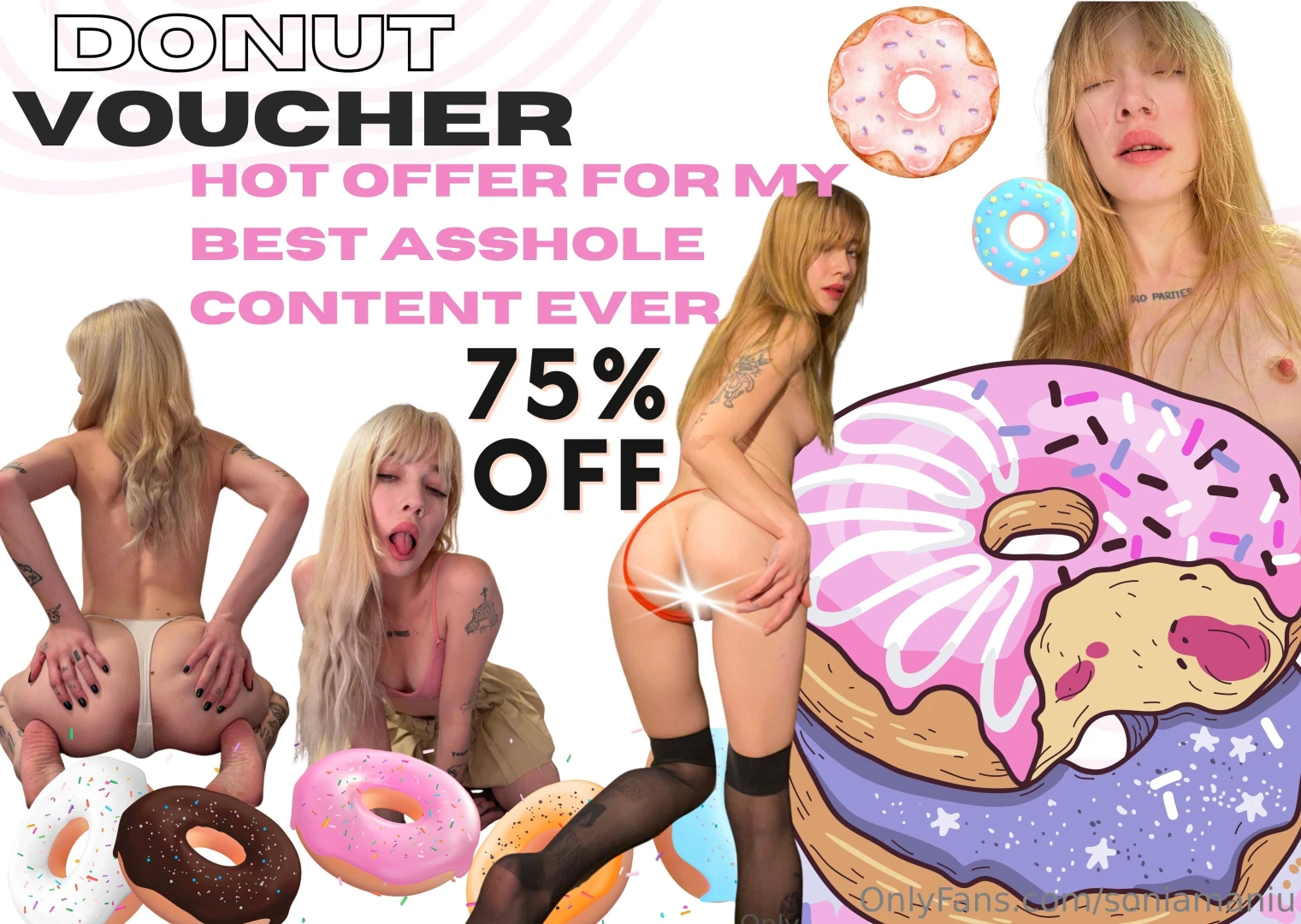 Donut voucher you want my sweet tight asshole take a tip and get a 
