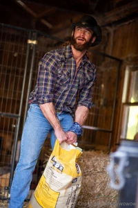 One of my duties on the ranch includes feeding the chickens and they