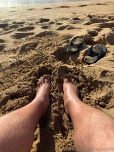 I love the feeling of my feet in the sand