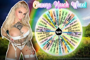 Cherrys march wheel 1 spin - 10 2 spins- 15 4 spins- 35 6 spins- 50