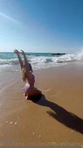 Just me the sand and the ocean waves