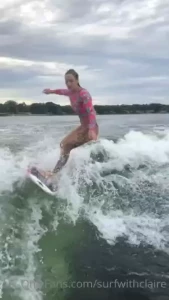 Fun little wake surf sesh surfing behind the boat is definitely
